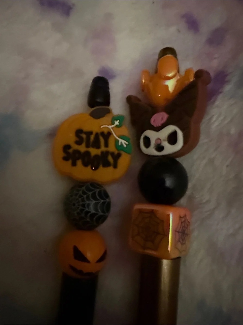 Set a two homemade Halloween pens